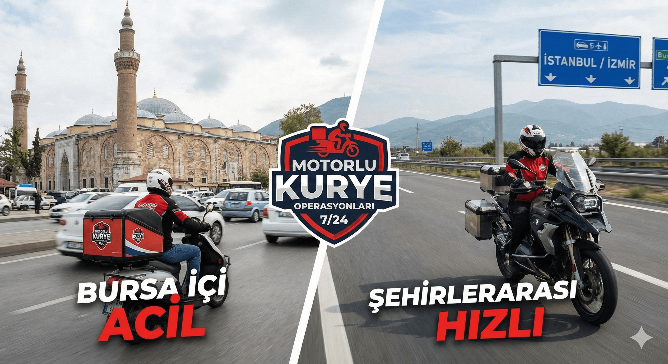 Motorlu kurye ile acil teslimat